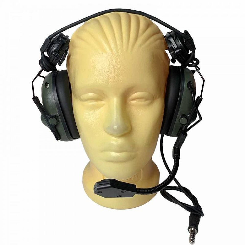 Нашлемная гарнитура с шумоподавлением Headset V Olive