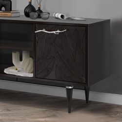 Тумба под ТВ Арт Колор leaves 155см Классик Сильвер Терпкий коричневый
