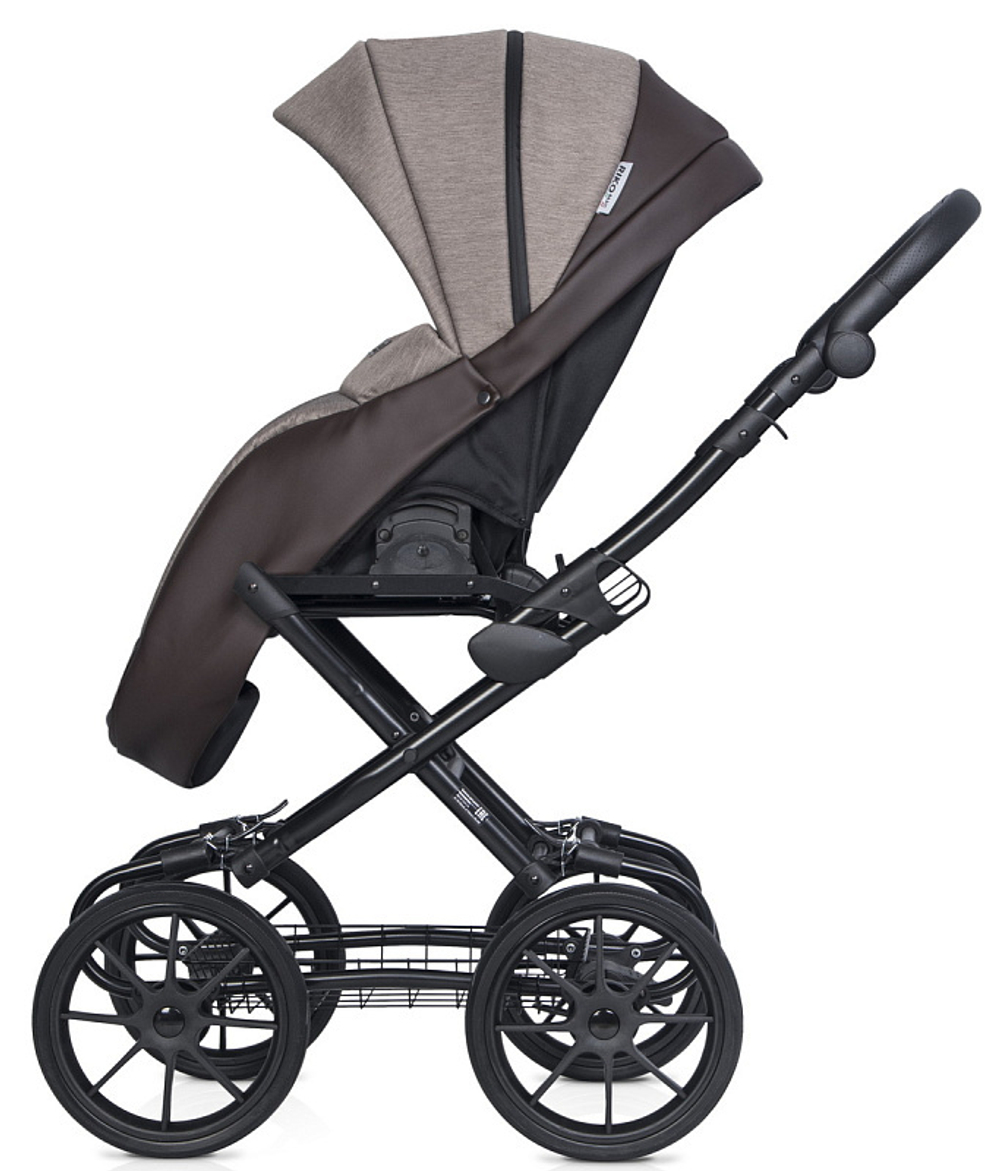 Детская коляска Riko Basic Pacco Classic 2 в 1 07 Mokka (кофейный-темно-коричневый)