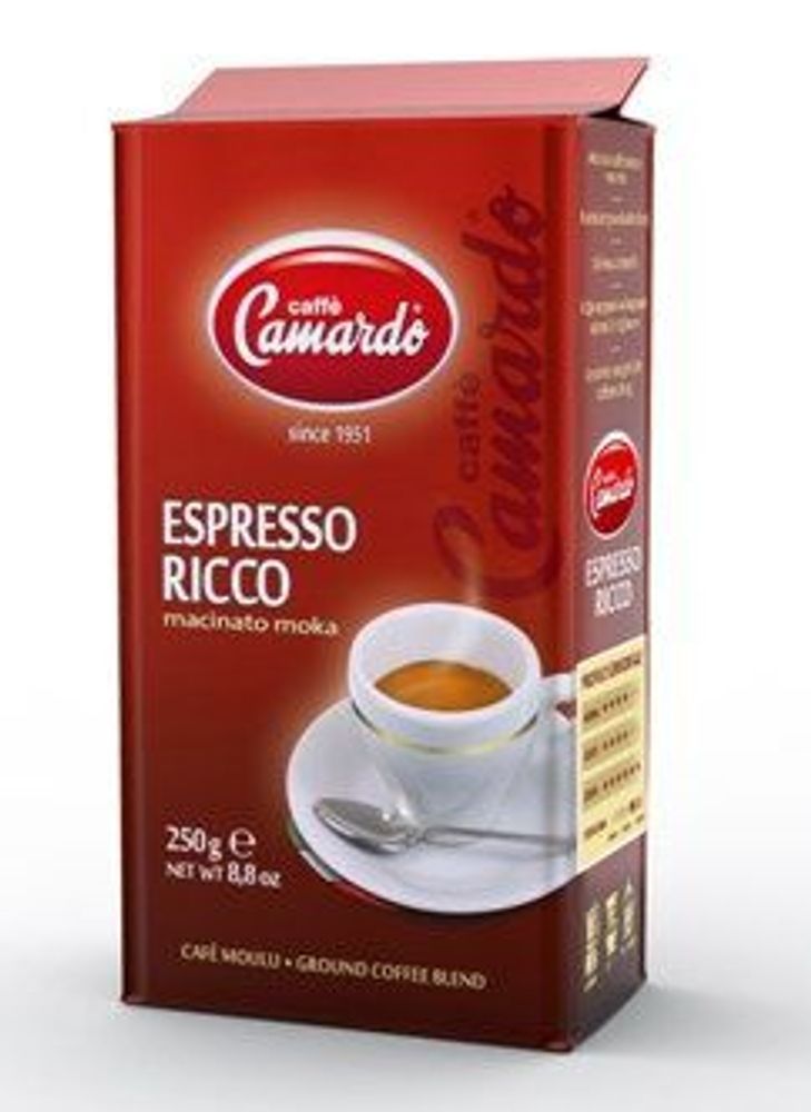 Кофе молотый Camardo Espresso Ricco 250гр