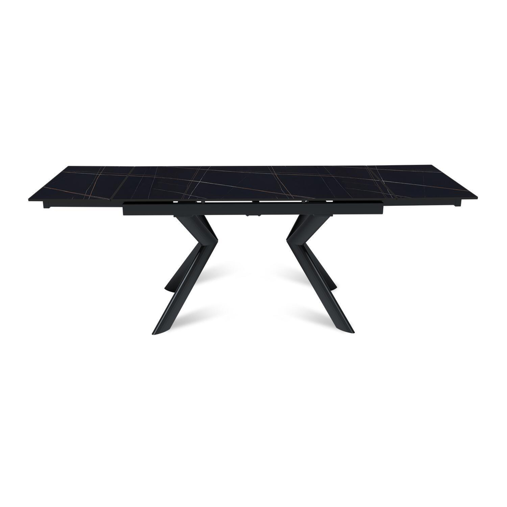 Стол раскладной Bridge (160+40+40), керамика матовая Black Gold