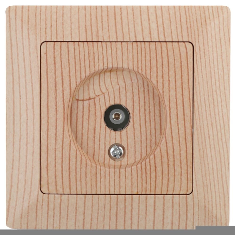 Розетка Intro Solo 4-301-11 TV одиночная, СУ, сосна