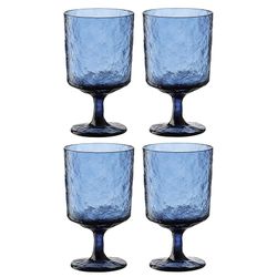 Набор бокалов из акрила Arctic для вина, 280 мл, синий, 4 шт.