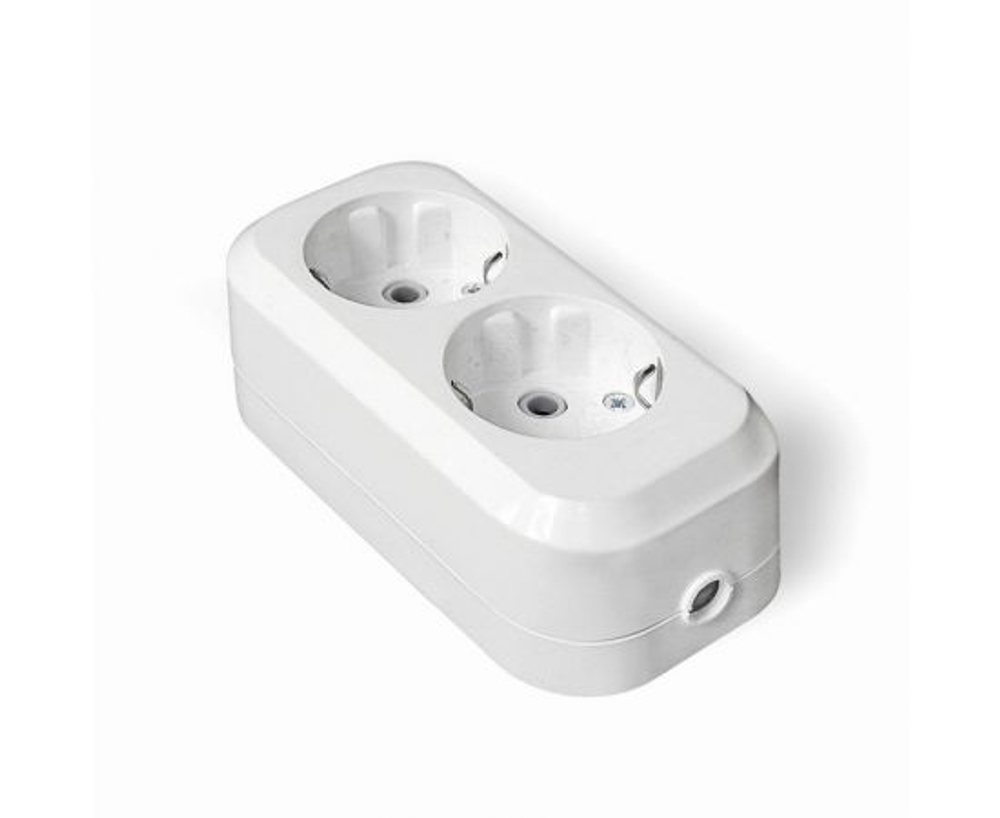 Колодка для удлинителя IONICH 2 гнезда с/з 1520