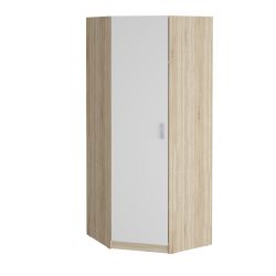 Шкаф гардеробный угловой 900 Салоу (дуб сонома/перламутр), МФ 1+1