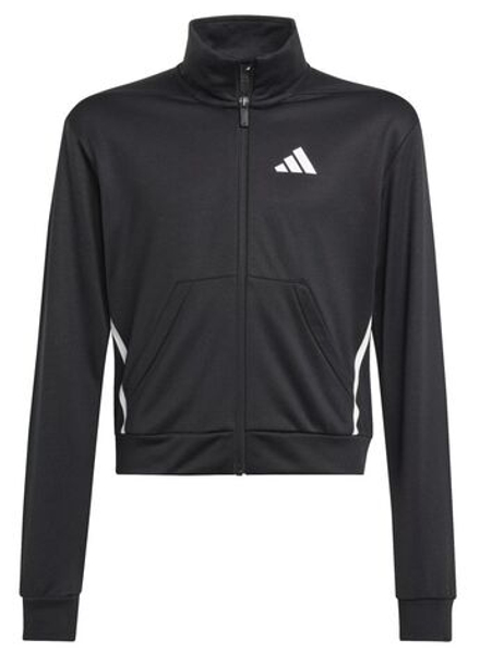 Детская теннисная куртка Adidas Junior Train Essentials Game & Go - black/white