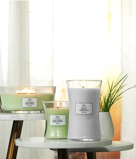 Теплая шерсть, ароматическая свеча, WoodWick