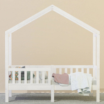 Кровать детская Фиона 160х80, деревянная из массива сосны, белый