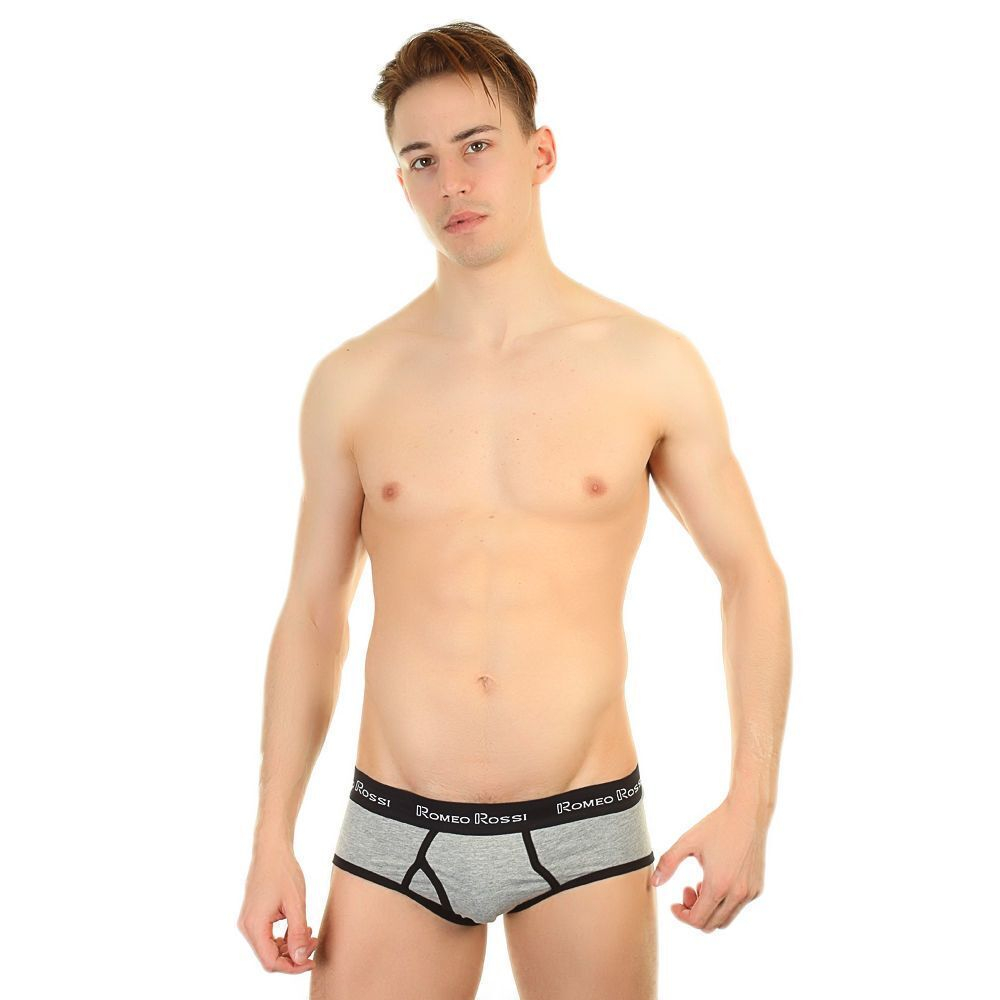 Мужские трусы-брифы с низкой посадкой и черной резинкой (Размер: L) (Цвет: черный)