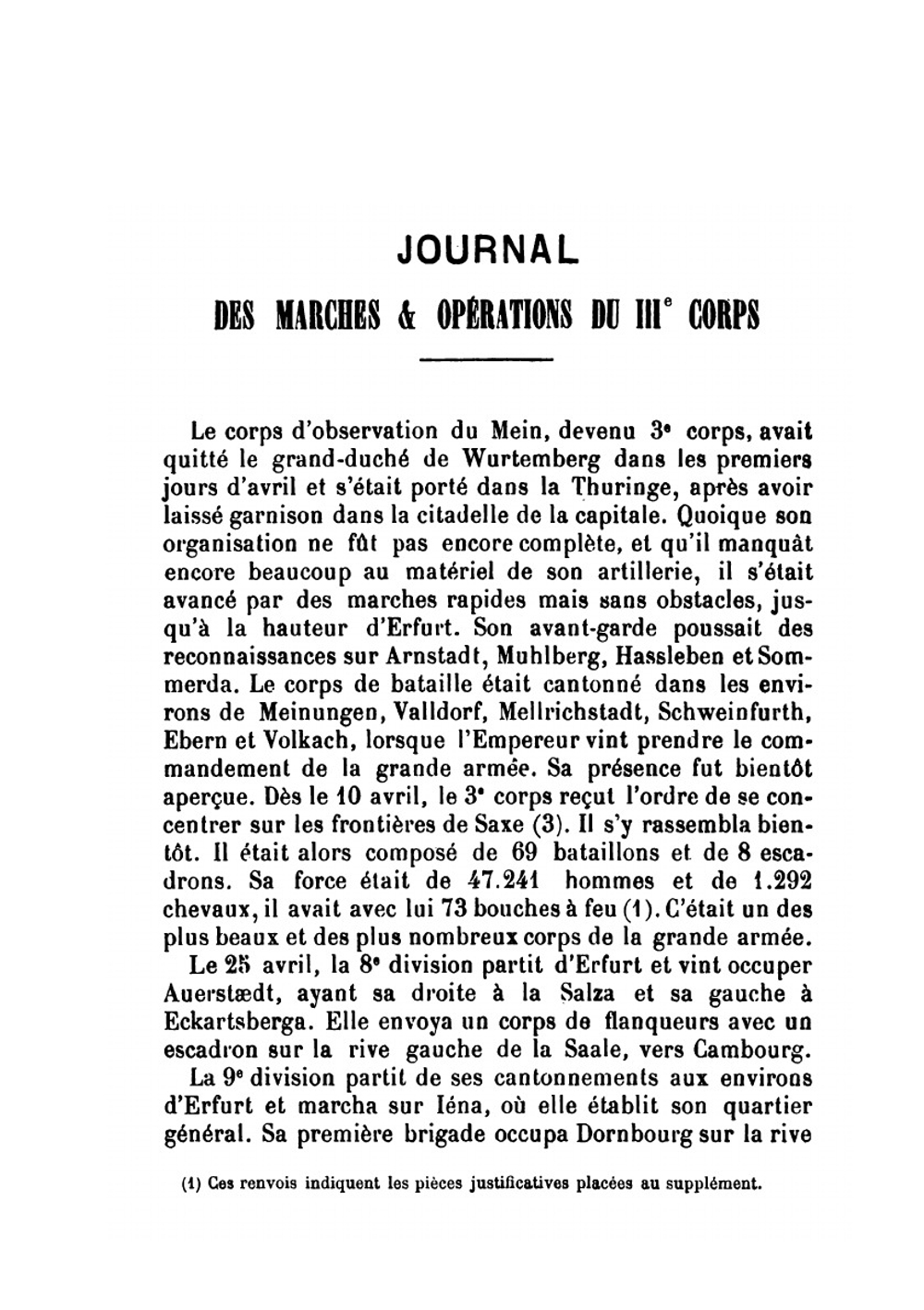Journal des opérations des IIIe & Ve corps en 1813 | Gabriel Joseph Fabry