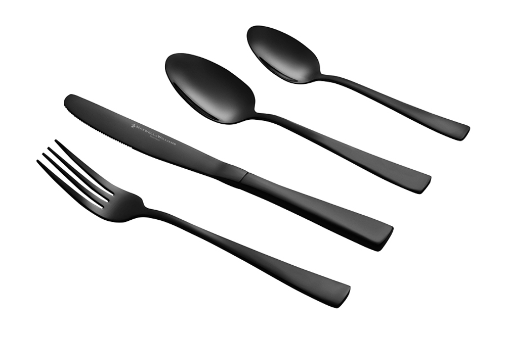 Набор столовых приборов 16 предметов на 4 персоны Maxwell & Williams Arden чёрный