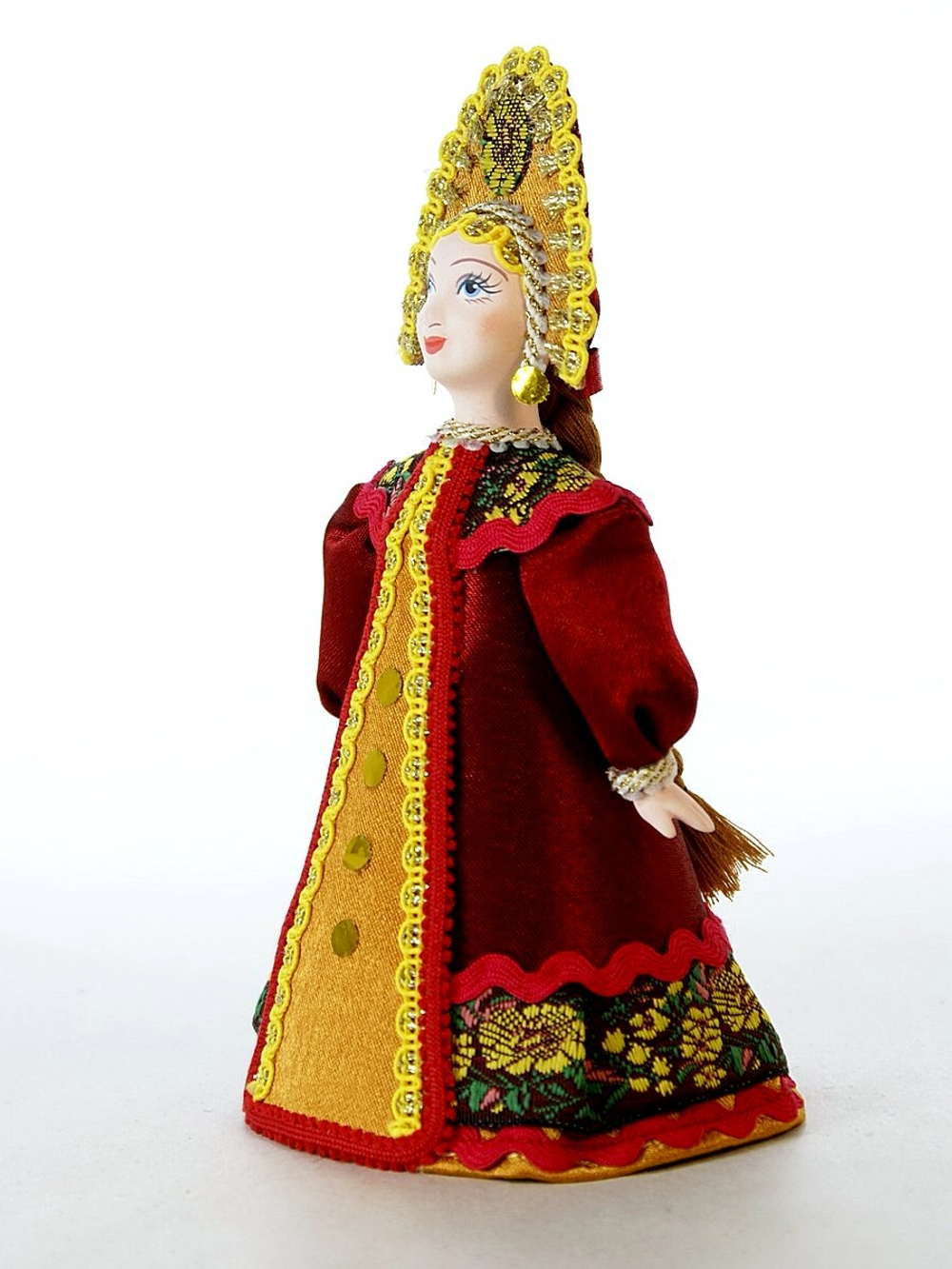 Кукла коллекционная Потешного промысла девушка в русском костюме  (стилизация).