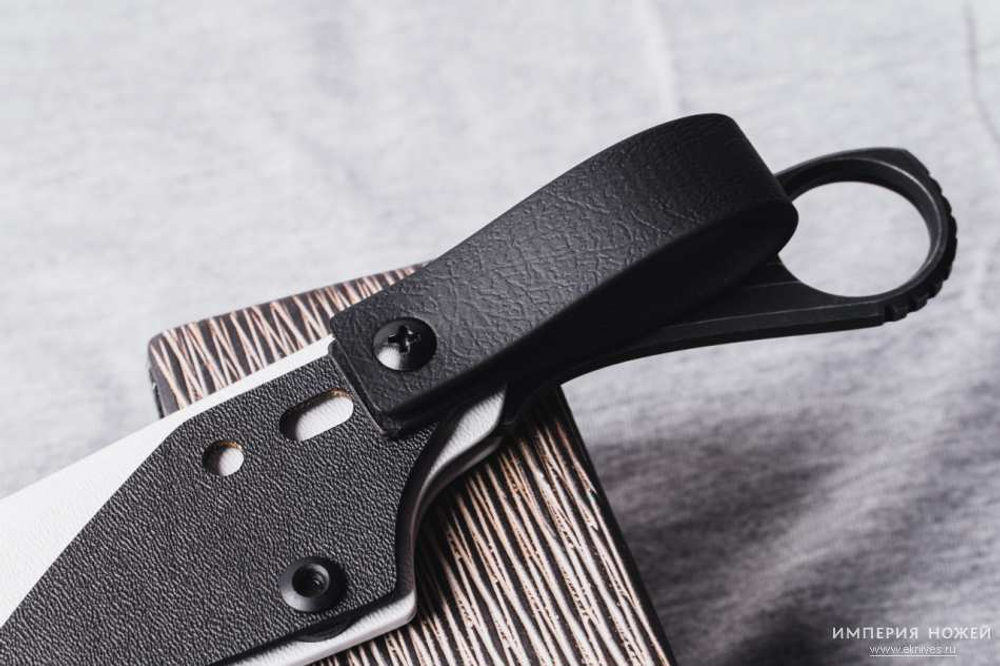 Скелетный нож RIP Blackwash White Kydex