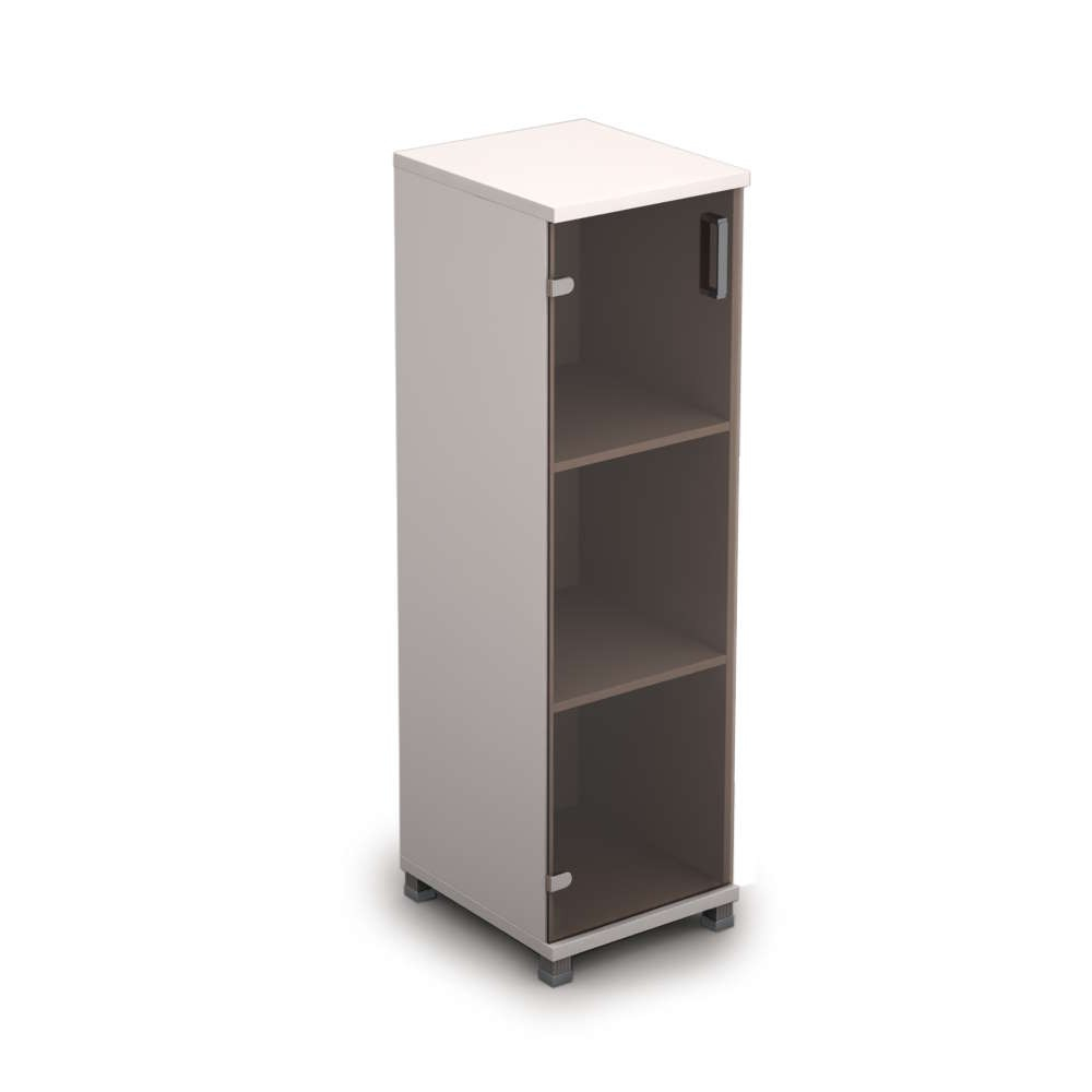 Шкаф средний пенал со стеклом (задняя стенка ЛДСП) АВАНС (AVANCE)