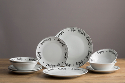 Тарелка обеденная carnaby script d 26,5 см