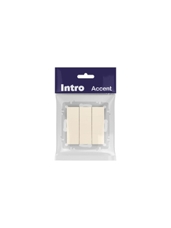 Выключатель 3-кл. СП Accent 6-106-02 10А IP20 250В AL/CU сл.кость Intro Б0063534