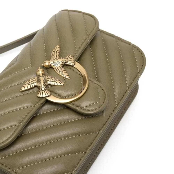 MINI LOVE BAG BELL CHEVRON - olive green