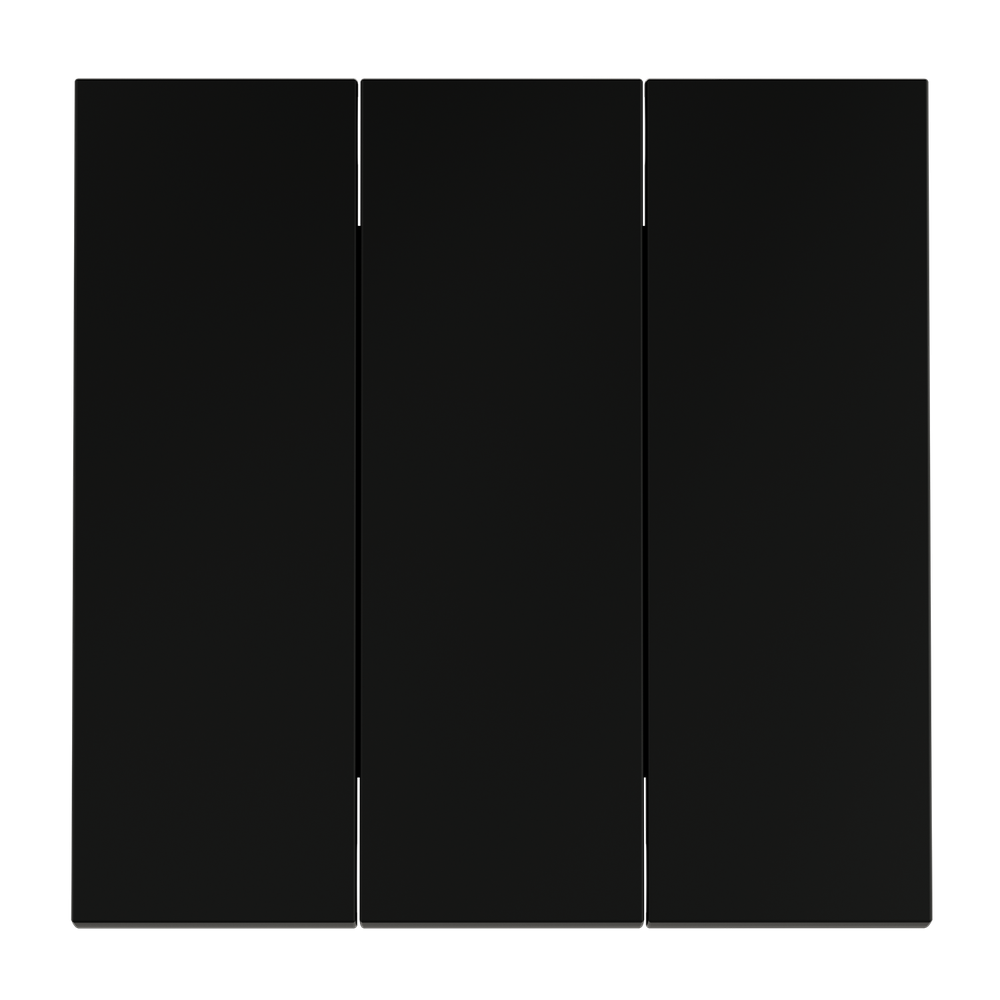 Клавиши для выключателя/переключателя трехклавишного, S70 (черный матовый)