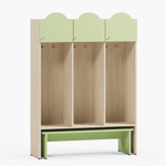 Детский шкаф Свейн 3С открытый со скамьей серия СКАНДИК