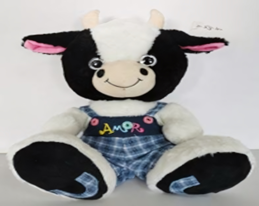 Мягкая игрушка Телёнок 40см (клетка)