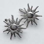 Ювелирные швензы с родиевым покрытием, размер 19*19 мм, цена за пару