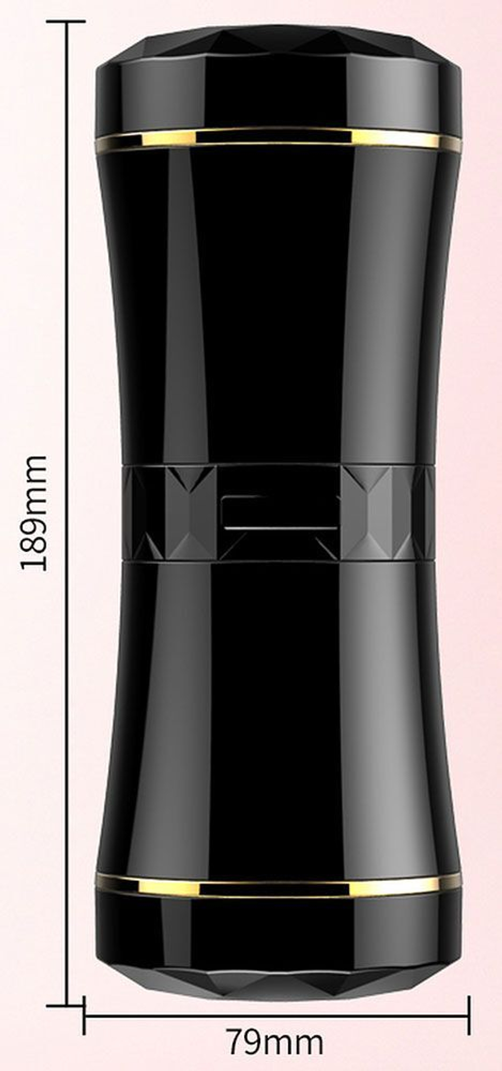 Двусторонний мастурбатор в колбе - вагина и анус (Цвет: черный с бежевым)