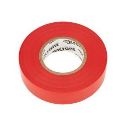 Изолента ПВХ профессиональная, 0,18х19мм х 20м, красная KRANZ