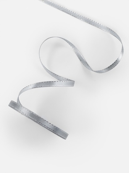 Лента атласная тёмно-серебряная 23м