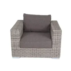"Боно" кресло из искусственного ротанга, цвет серый