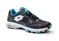 Мужские кроссовки теннисные Lotto Superrapida 200 IV - blue bird/all white/all black