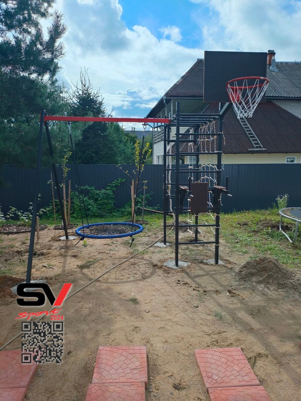 Монтаж уличного спортивно-игрового комплекса Sv Sport