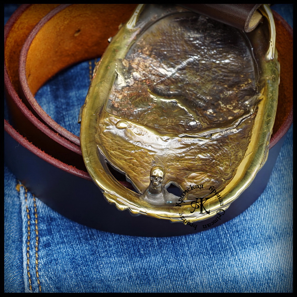 Пряжка для ремня "Вождь" , латунь