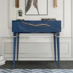 Консоль Арт Колор leaves Классик Голд Королевский синий