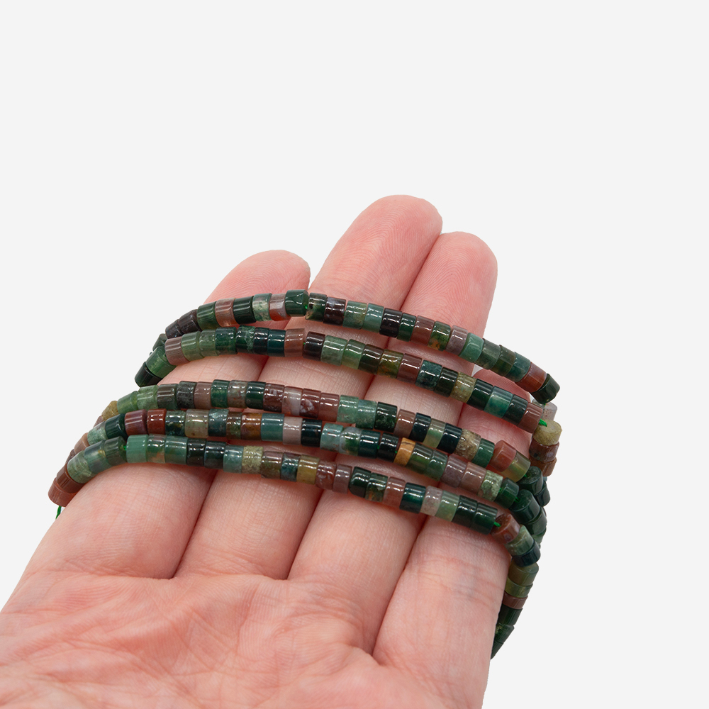 Индийский агат натуральный, разделители-рондели, 4,1*2,6мм