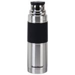 Термос 0,5 л, BOOMHOUSE (БУМХАУС) CLASSIC, нержавеющая сталь SUS304, черный силиконовый рукав, крышка/кружка, 700307