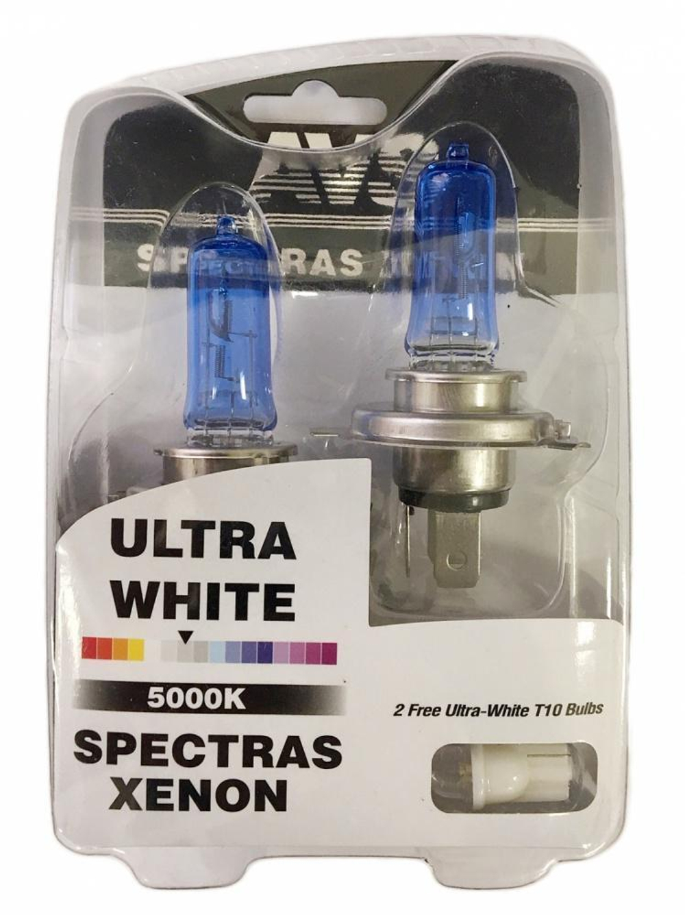 Лампа газонаполненная 12 В H4 5000K 65/75 Вт Spectras Xenon 2+2 (T-10) шт. AVS