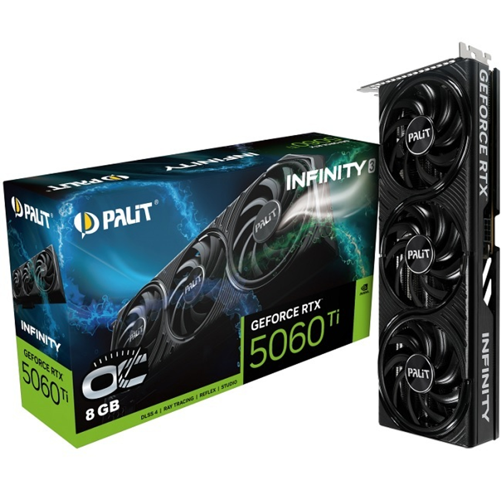 Видеокарта Palit GeForce RTX 5060 Ti Infinity 3 OC 8GB (NE7506TS19P1-GB2062S)