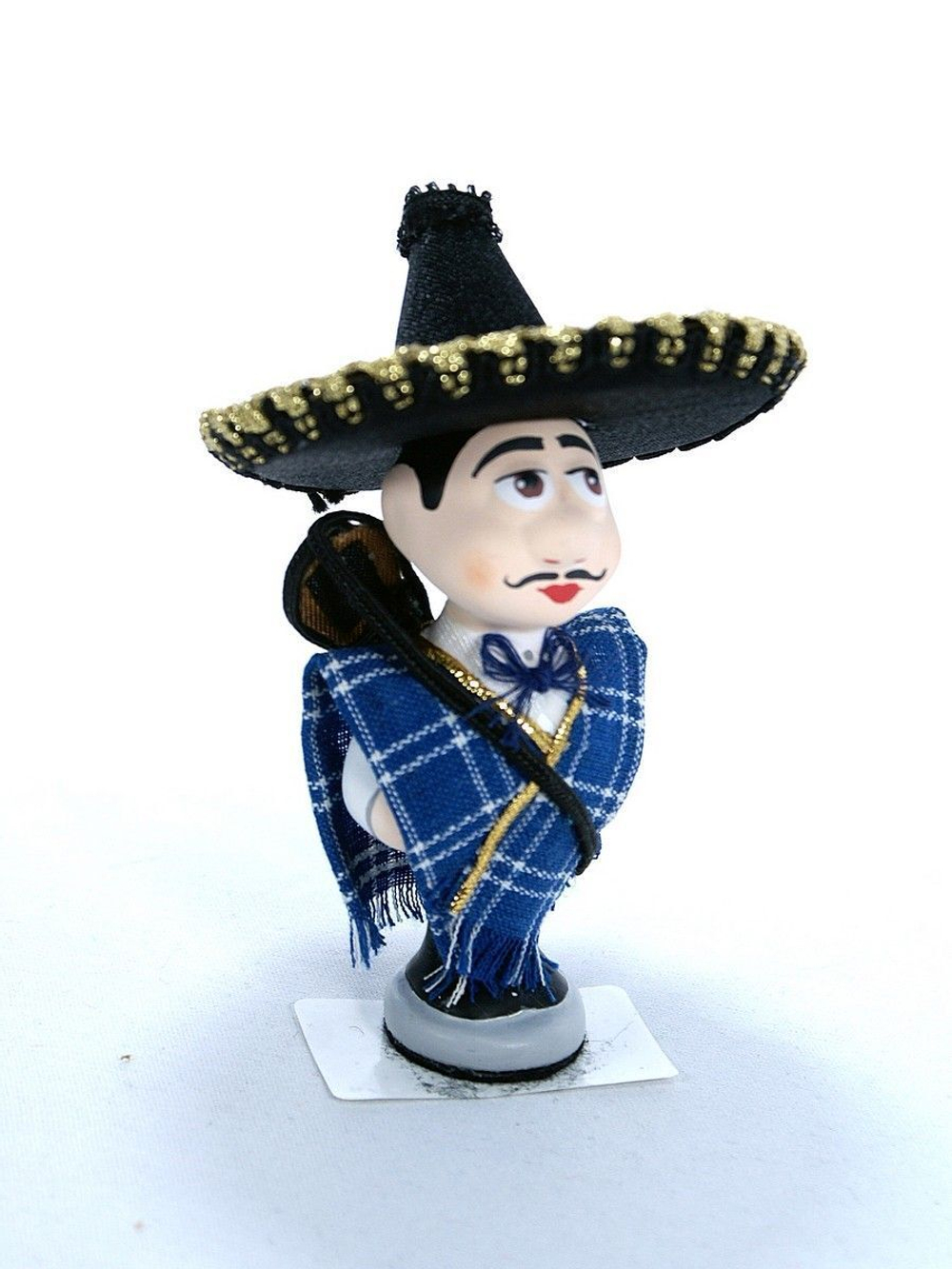 Кукла потешка Мексиканец. Игрушка фарфоровая ручной работы