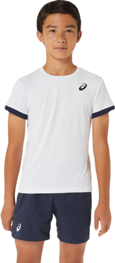 Детская теннисная футболка Asics Tennis Short Sleeve Top - White