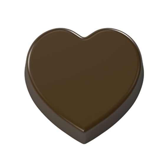 1096 | Форма для шоколадных изделий "Сердце" (275*175мм)