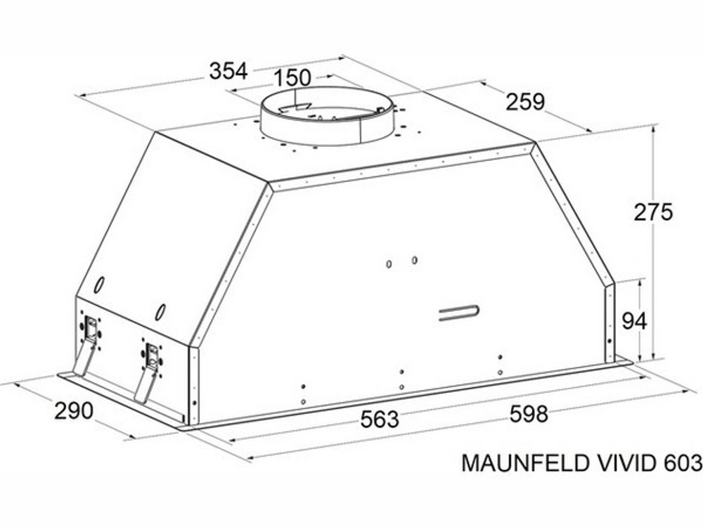 Вытяжка MAUNFELD VIVID 603EM нержавеющая сталь