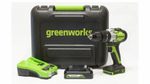 Дрель-шуруповерт уд. аккумуляторная GREENWORKS GD24DD60 24В,60Нм,13 мм,б/щ,без АКБ и ЗУ (3704107)