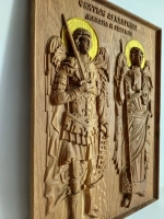 Освященная Икона Св. архангелов Михаила и Гавриила 25х19 см