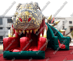 Коммерческий надувной батут "Клыкастый динозавр", 11*9*8 м