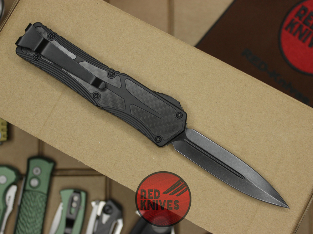 Нож Heretic Knives Colossus D/E - вставка карбон , блэеквош клинок