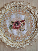 Набор гобеленовых салфеток Анютки D15 см 10 шт