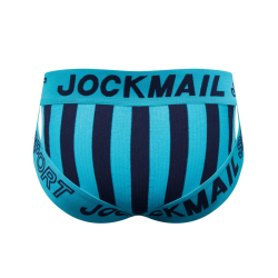 Мужские трусы брифы голубые с вырезами по бокам JOCKMAIL JM2026-17