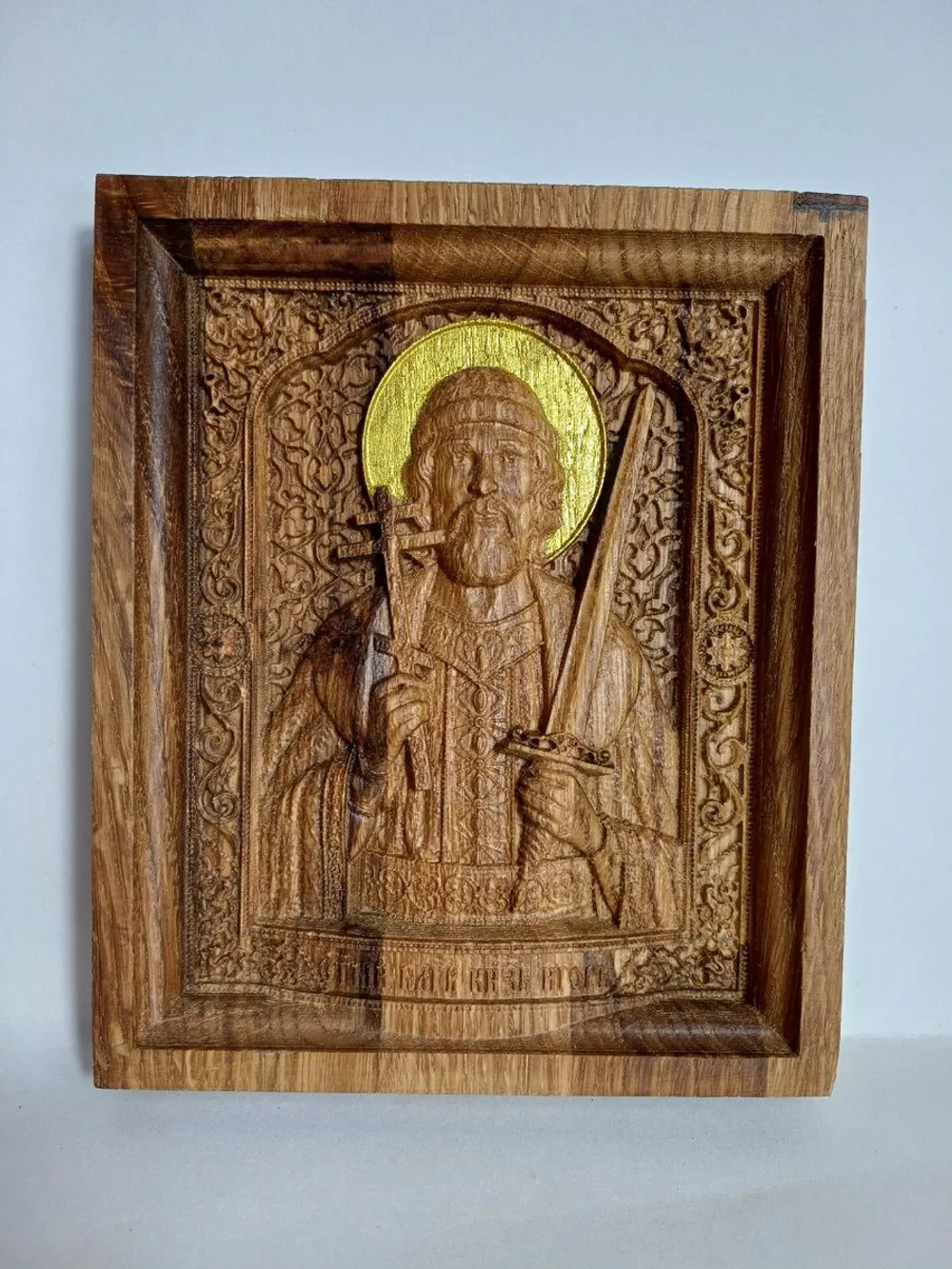 Освященная Икона Святого Князя Благоверного Игоря из дуба