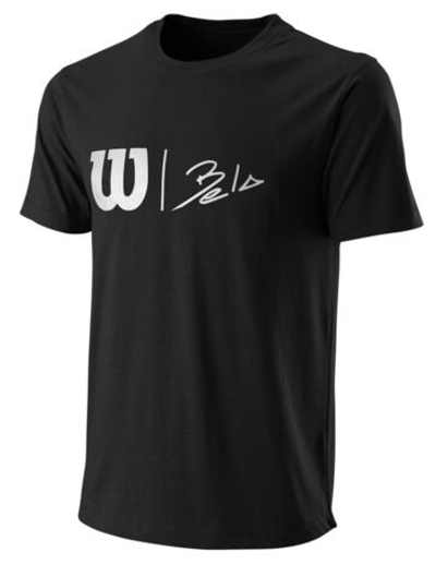 Мужская теннисная футболка Wilson Bela Hype Tech Tee M - black