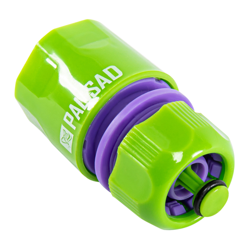 66140 Соединитель пластмассовый // быстросъемный для шланга 1/2 // аквастоп //  Palisad